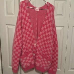 Pink Lily Oversized button up sweater